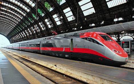 Frecciarossa high speed train in Italy