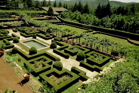 The italianate garden of Badia a Coltibuono